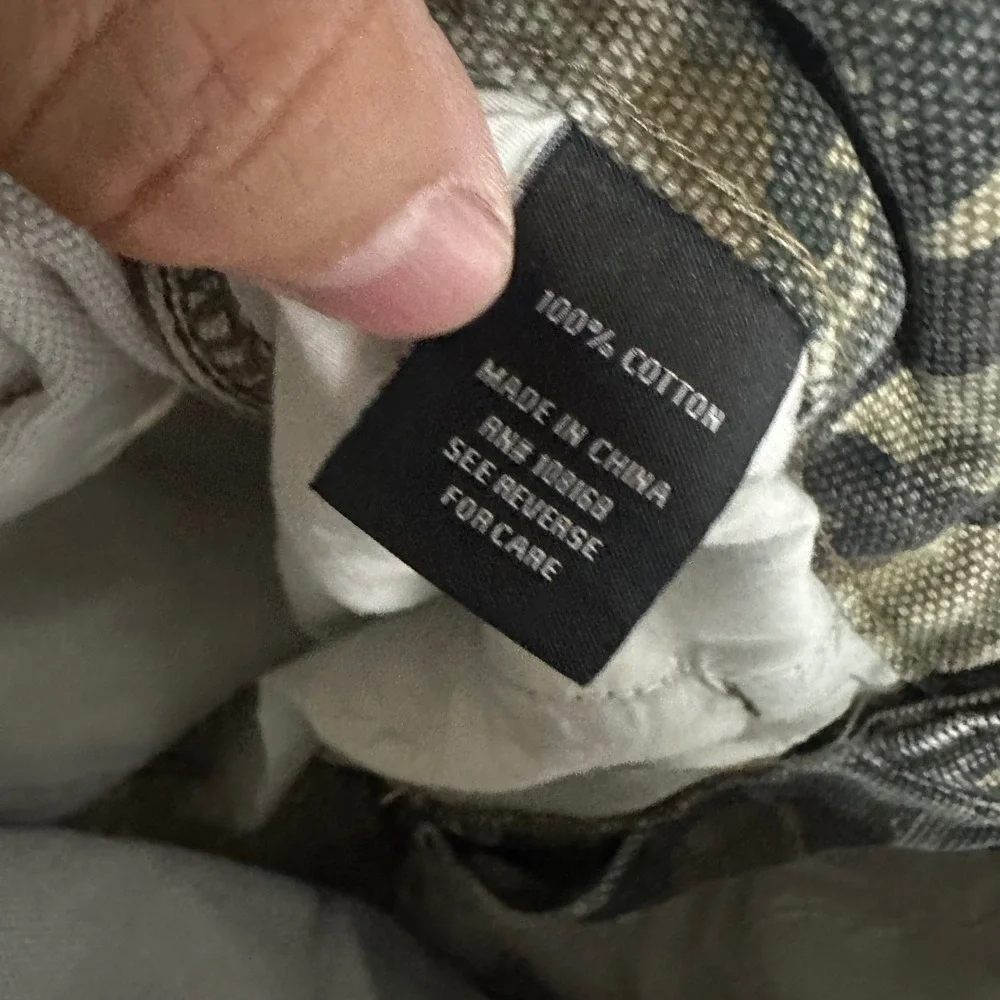 RSQ Mens Straight Leg Carpenter Pants Real Tree Camo Canvas Utility 31x32 Rugged